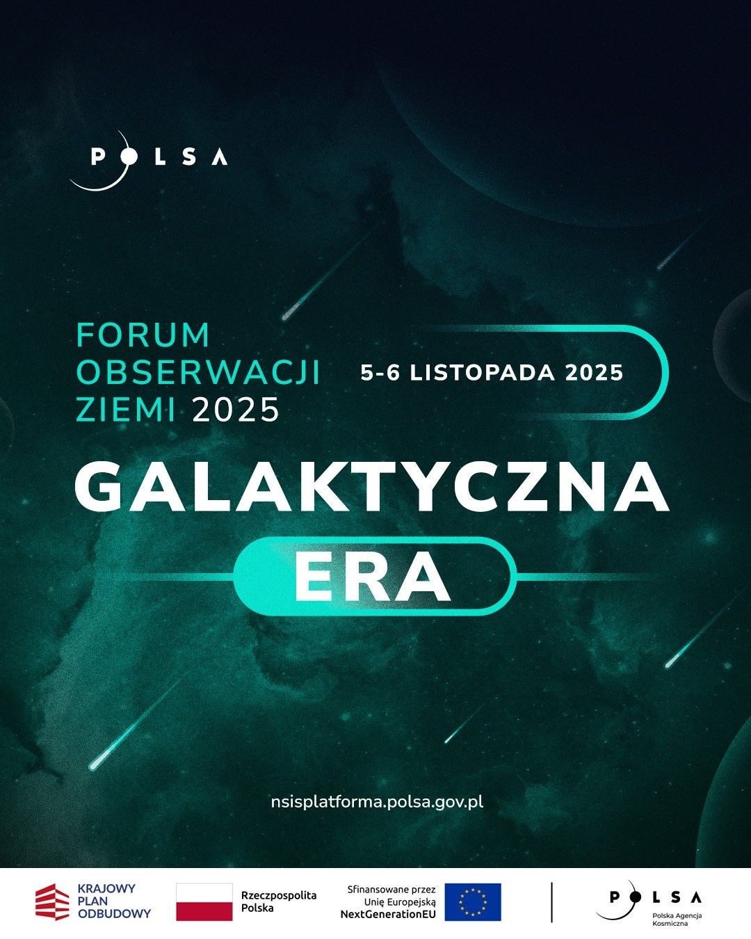 plakat informujący o Forum Obserwacji Ziemi 2025